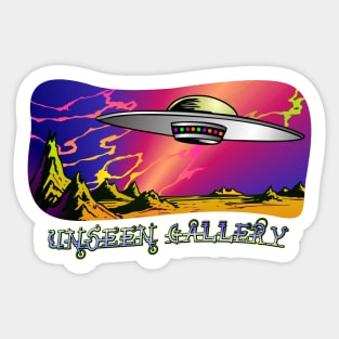 Alien landscape Sticker